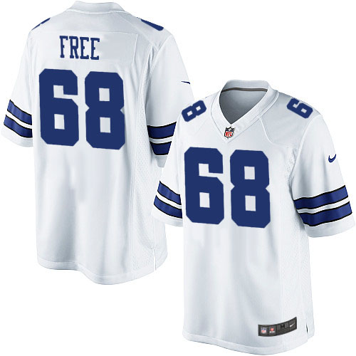 Men's Limited Doug Free Nike Jersey White Road - #68 NFL Dallas Cowboys